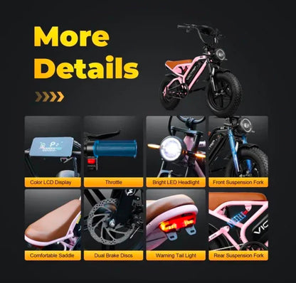 VICTRIP R6 750W Electric Mountain Bike – 48V 15Ah Battery | 1000W Peak Motor | 85Nm Torque